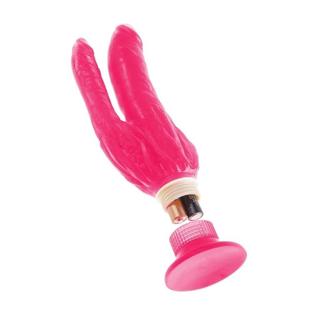 Waterproof Double Penetrator Wall Banger Pink - Vibration Modes and Power