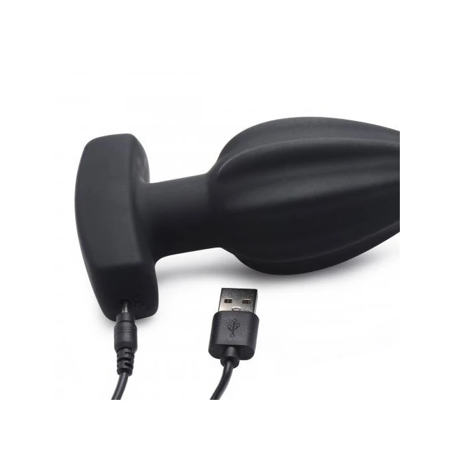 Ass Thumpers Ribbed Vibra Anal Plug W/ Remote - Power & Performance