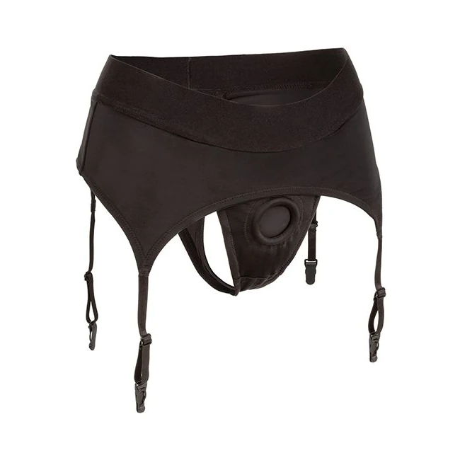 Boundless Thong W/ Garter S/m Harness Black - Design & Material