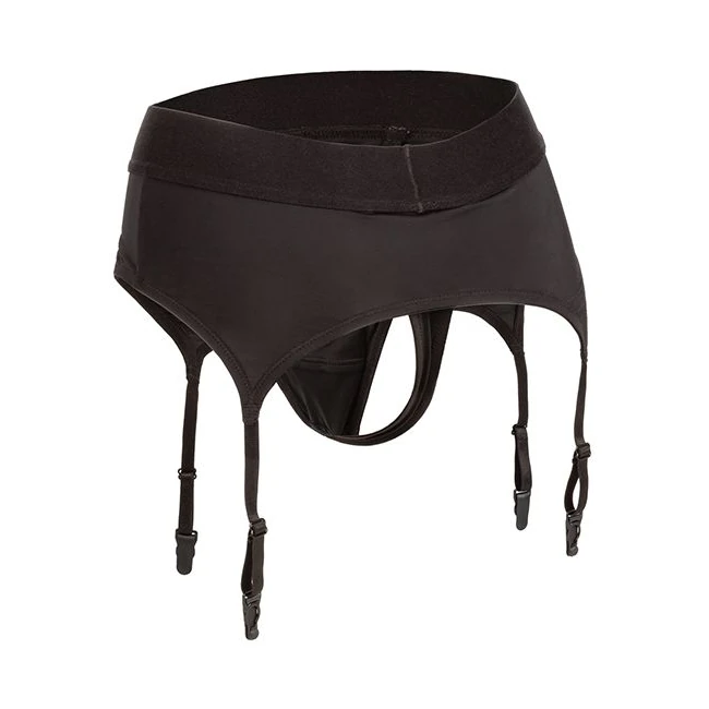 Boundless Thong W/ Garter S/m Harness Black - How It Feels