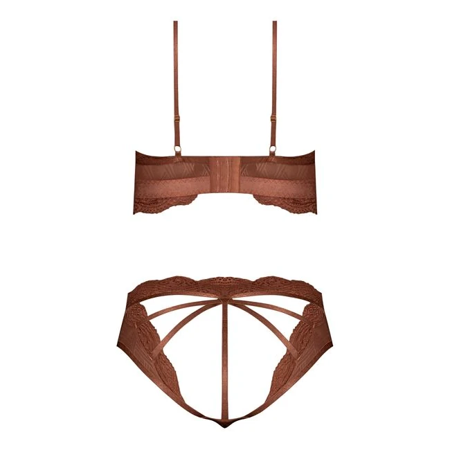 Caramel Kiss Bralette & G Panty Caramel L/xl - Fabric & Feel