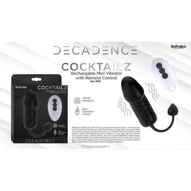 Decadence Cocktailz Vibra Penis Shape Egg - Fabric & Feel
