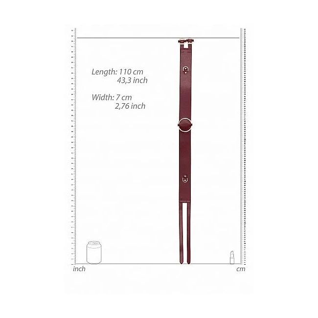 Ouch Halo Waist Belt L/xl Burgundy - Hardware & Fasteners