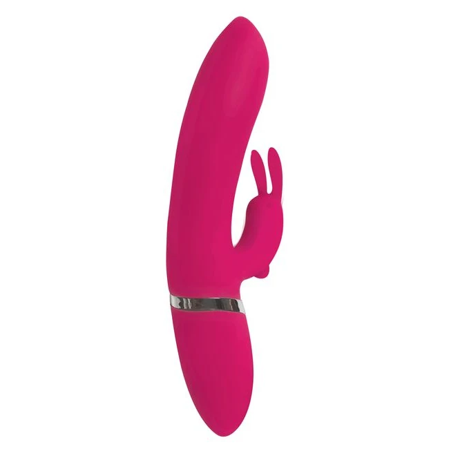 Power Bunnies Hoppy 50x P - Power Bunnies Hoppy 50X Pink Rabbit Style Vibrator from Curve Novelties