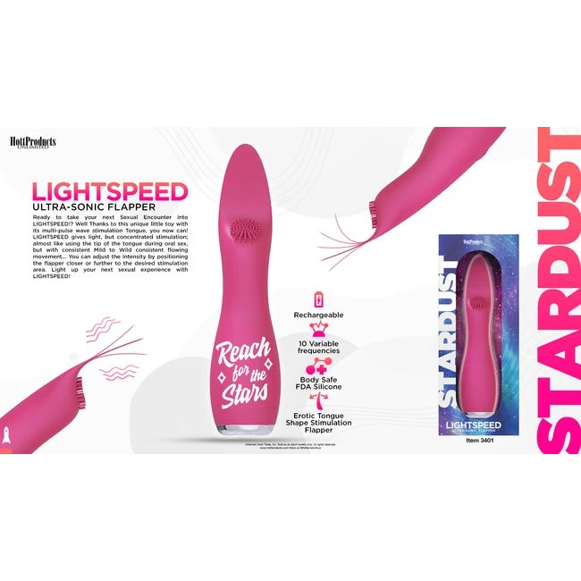 Stardust Light Speed Toy Flapper Tip - Vibration Modes