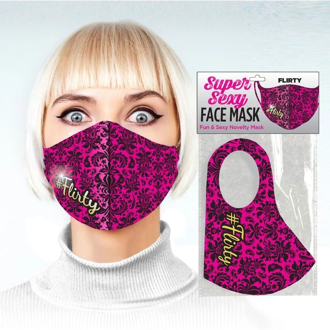 Super Sexy #Flirty Face M - Polyester and Jersey Knit Blend Built for Stretch