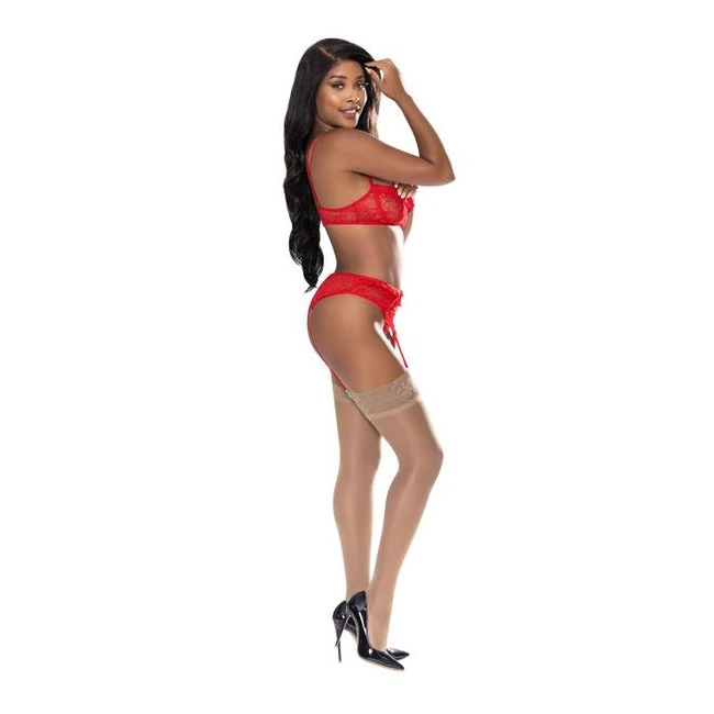 Ooh La Lace Demi Bra Gart Tanga - Fabric & Feel