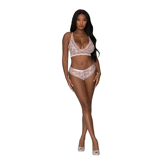 Seabreeze Strappy Back Cam Short Set Blush - by Magic Silk Lingerie