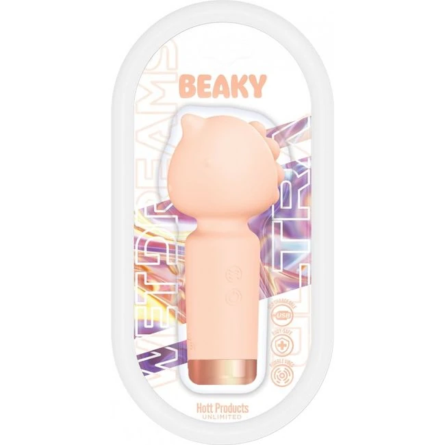 Wet Dreams Beaky Mini Vibe Peach - Ten Frequencies in a Body Under Five Inches