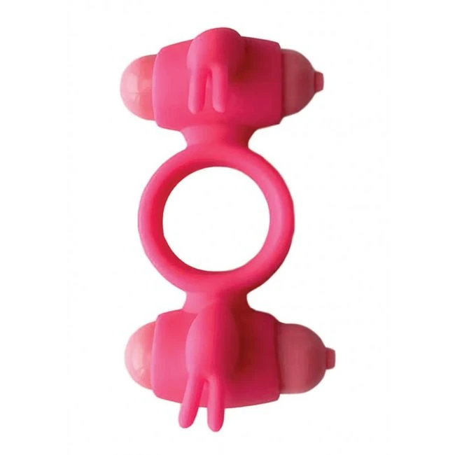 Wet Dreams Dual Fantasy Dual Cock Ring W/ Dual Motors - Two Motors, One Switch