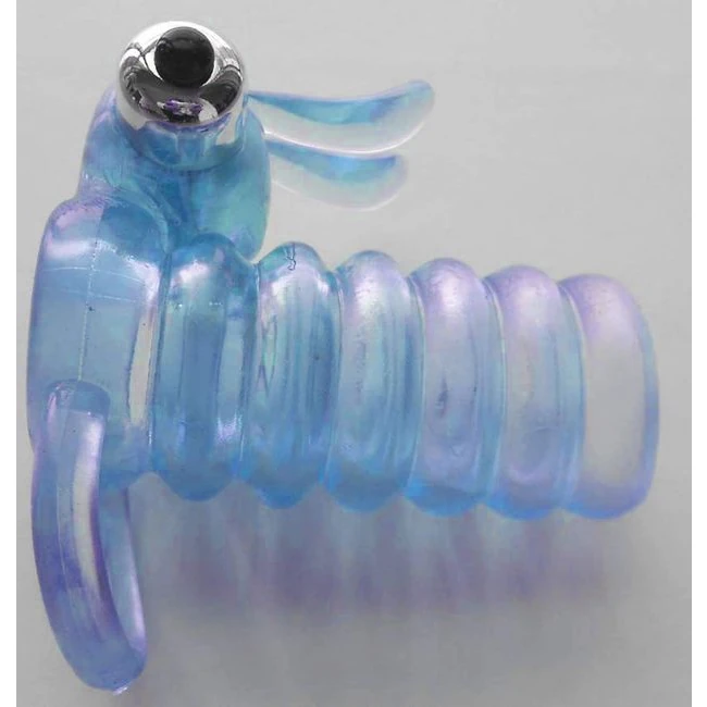 Wet Dreams Plumb Bunny Blue - Ribbed Texture, Tickler Ears, and a Stretchy Scrotum Band