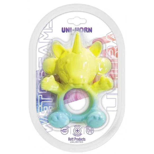 Wet Dreams Uni Horn Ring Vibe - Twenty Vibration Settings in a Compact Silicone Body