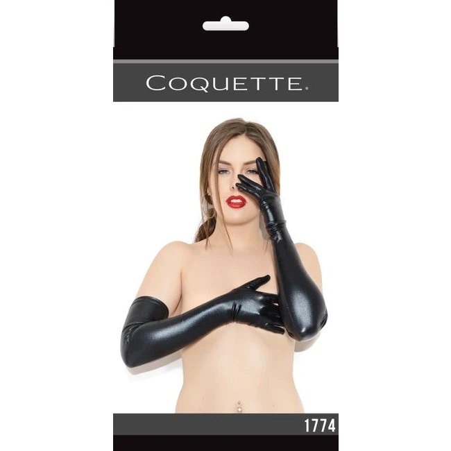 Wetlook Gloves Black O/S - One Size, Seamless Build