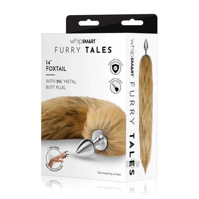 Whipsmart Metal Plug 14` Fox Tail Blk - Shape & Comfort