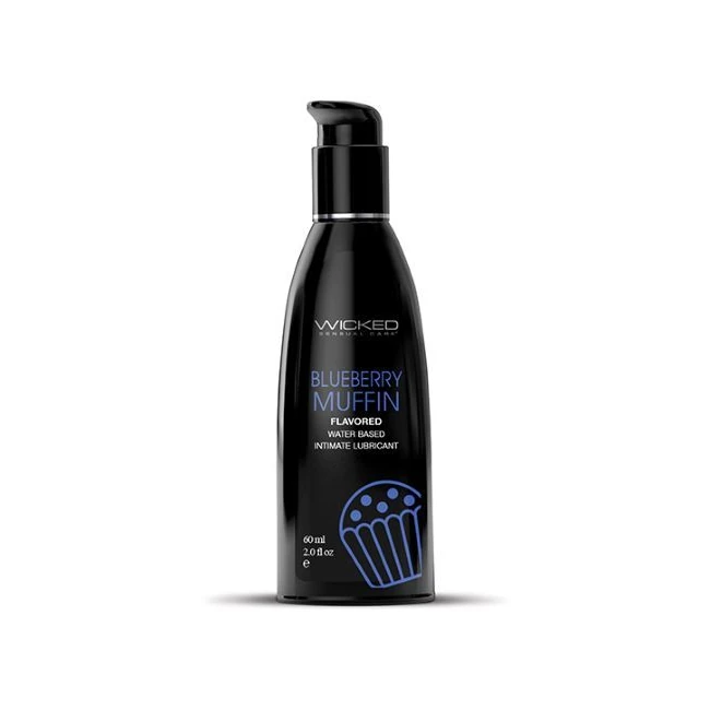 Wicked Aqua Blueberry Muffin Flavored Water Based - Wicked Aqua Blueberry Muffin Flavored Water-Based Lubricant