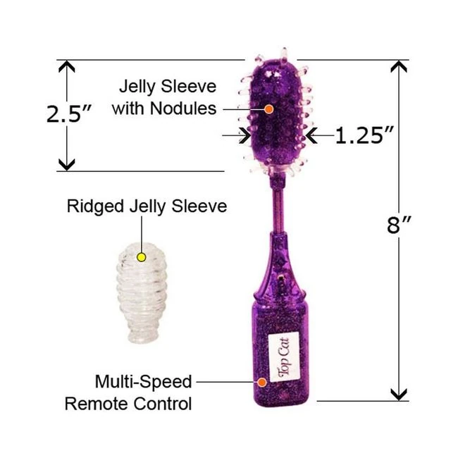 Wiggle Wand Textured Bullet Vibrator Purple - Vibration Modes