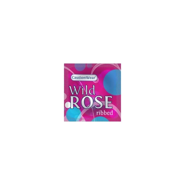 Wild Rose Ribbed Lubricated Condoms 3pk - Overview