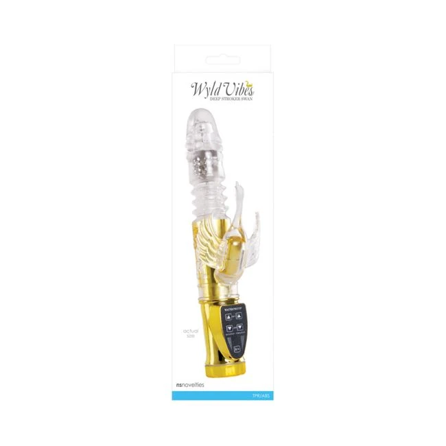 Wyld Vibes Deep Stroker Swan Gold Vibrator - How It Feels