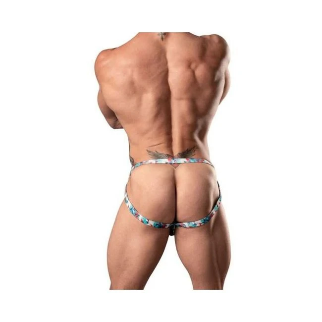 Your Lace or Mine Thong Red White & Blue L/xl - Fabric & Feel