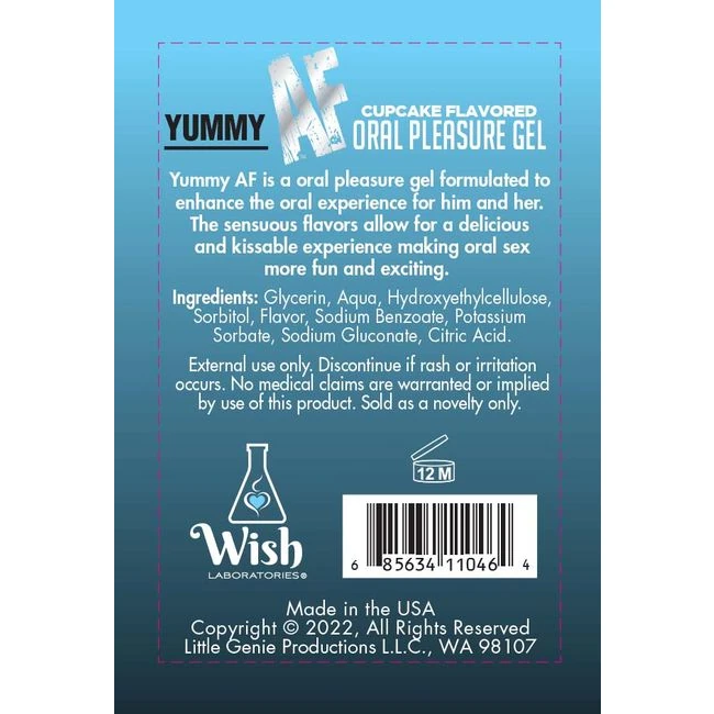 Yummy Af Oral Pleasure Gel - Ingredients & Compatibility
