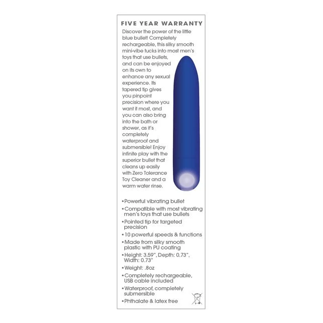 Zero Tolerance Blue Rechargeable Bullet - Introduction to the Zero Tolerance Blue Rechargeable Bullet