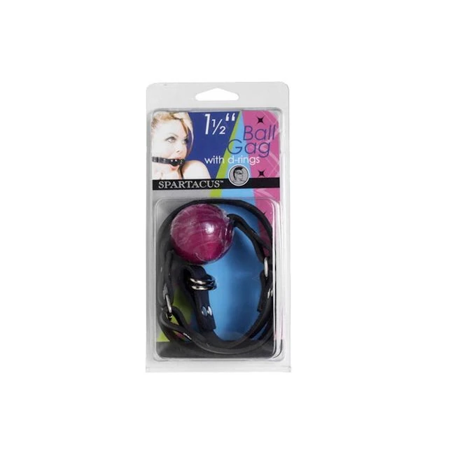 1 1/2 in Purple Ball Gag W/ Buckle - Comfort & Fit