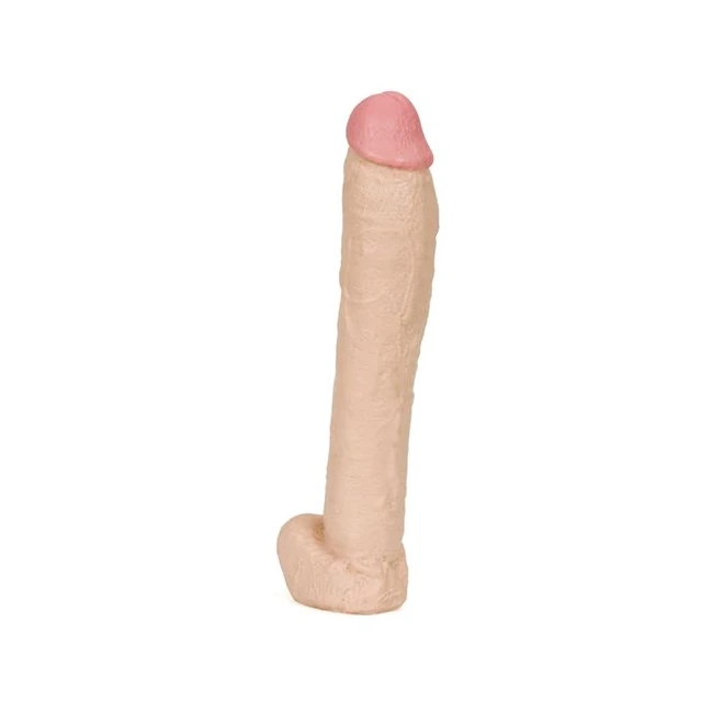 12in Natural Dong W/balls - Size & Fit
