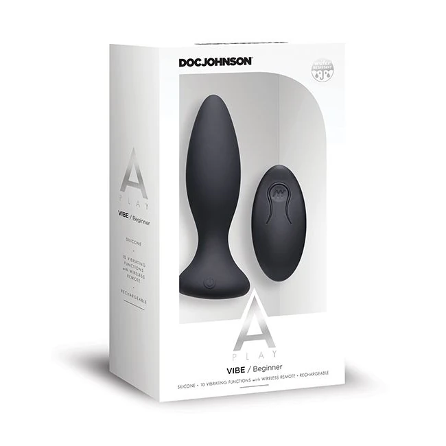 A-play Vibe Beginner Anal Plug Rechargeable W/ Remote - Vibration Modes