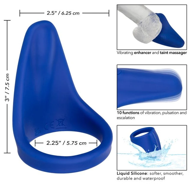 Admiral Vibrating Pernium Ring & Massager Liquid Silicone - Specifications