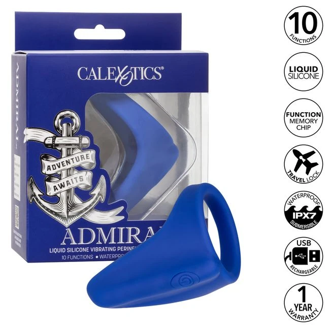 Admiral Vibrating Pernium Ring & Massager Liquid Silicone - Features