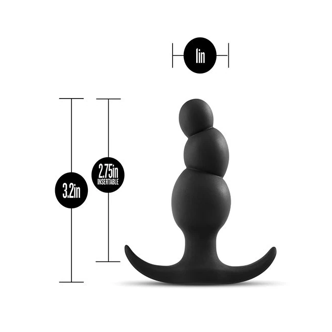 Anal Adventures Platinum Stacked Plug Black - Specifications