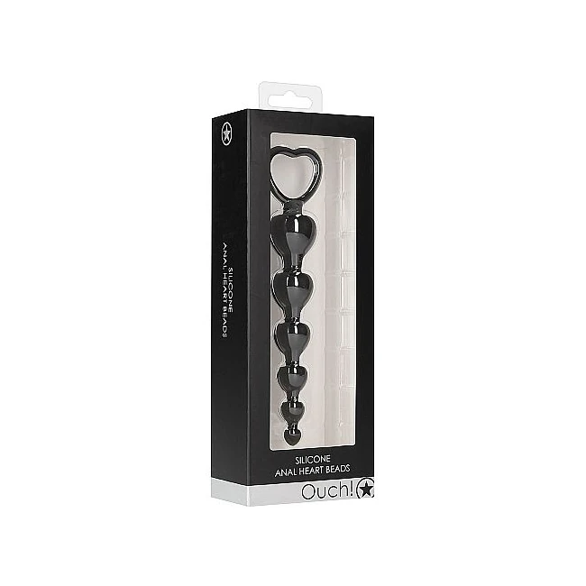 Anal Heart Beads Black - Shape & Comfort