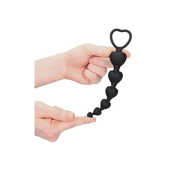 Anal Heart Beads Black - Design & Features