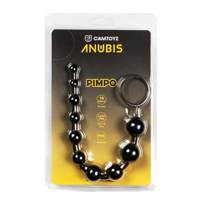 Anubis Black Pimpo Anal Beads - Shape & Comfort