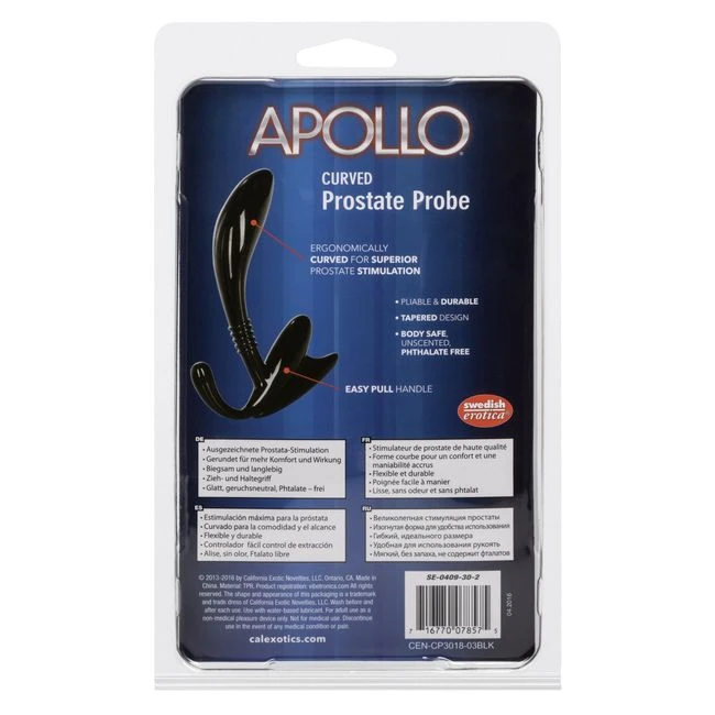 Apollo Curved Prostate Probe Black - Design and Materials