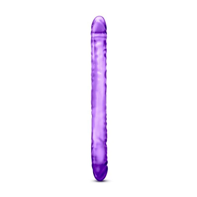 B Yours 18 Double Dildo Purple " - Shape & Texture