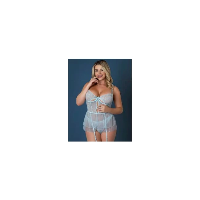 BABY DOLL & THONG BLUE - Fabric & Feel