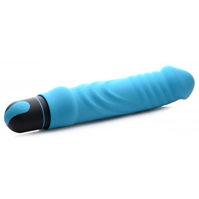 Bang! Xl Bullet & Ribbed Silicone Sleeve Blue - Materials & Color
