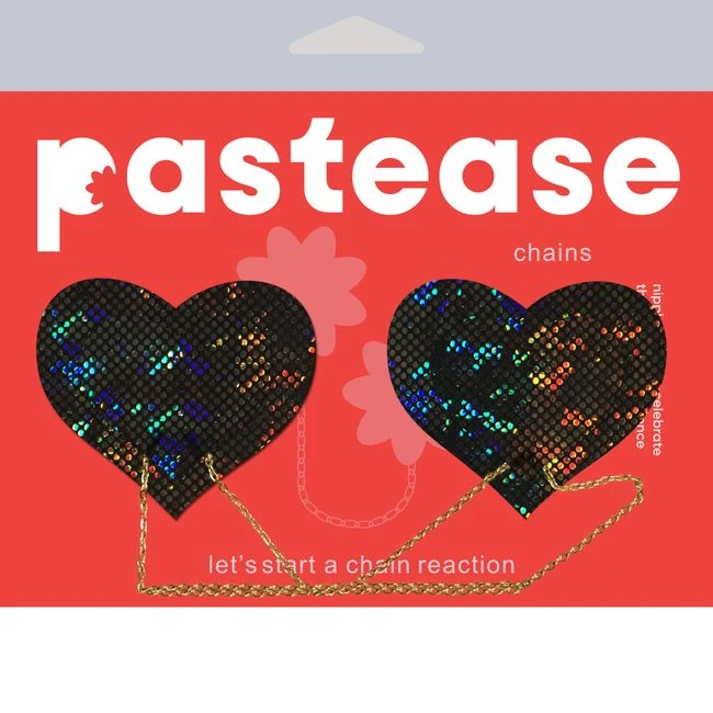 Shattered Disco Ball Heart W/ Chains Pasties - Fabric & Feel