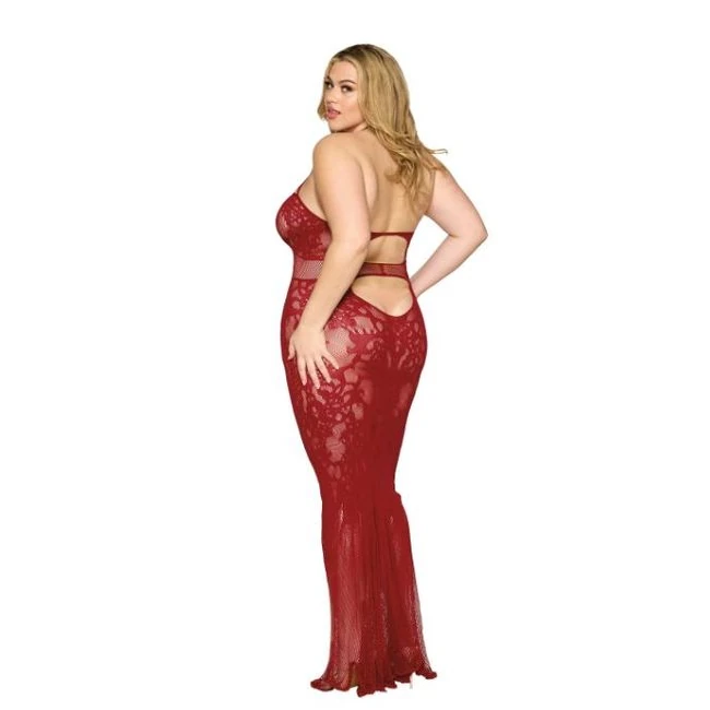 Bodystocking Gown Oxblood - Fit & Sizing