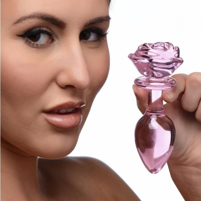 Booty Sparks Pink Rose Glass Large Anal Plug - Usage & Maintenance