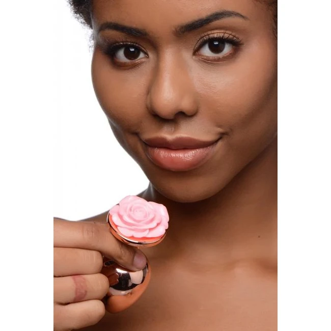 Booty Sparks Pink Rose Gold Large Anal Plug - Graduated Sizing & Measurements
