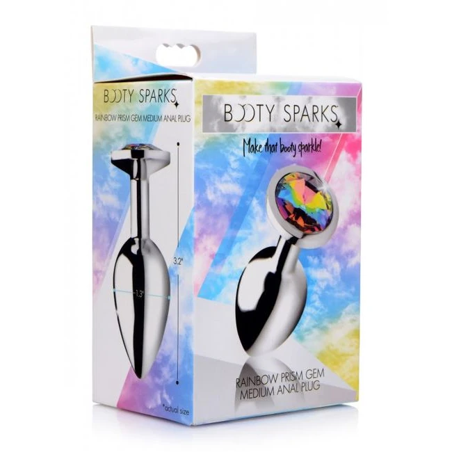 Booty Sparks Rainbow Prism Gem Anal Plug - Material & Safety