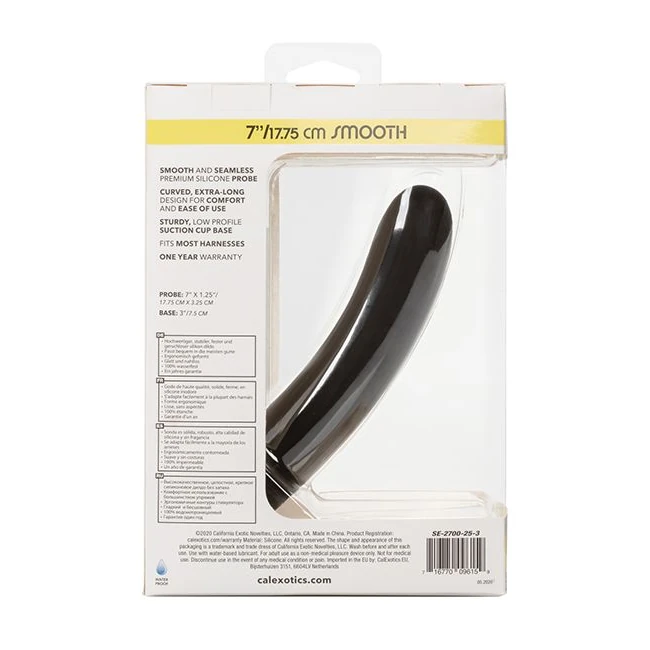 Boundless 7 in Smooth Probe Black - Experience Deep Internal Stimulation