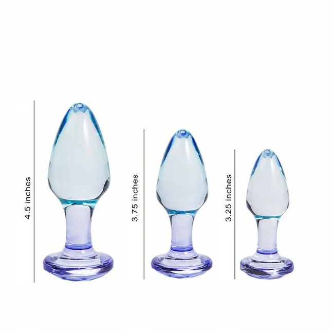 Butties 3pc Acrylic Anal Plug Set - Discover the Butties 3pc Acrylic Anal Plug Set