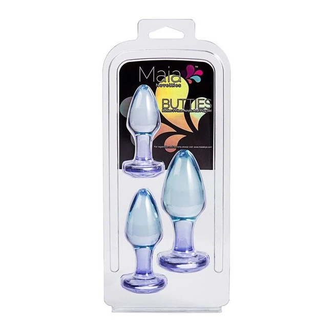 Butties 3pc Acrylic Anal Plug Set - Elegant Design and Materials