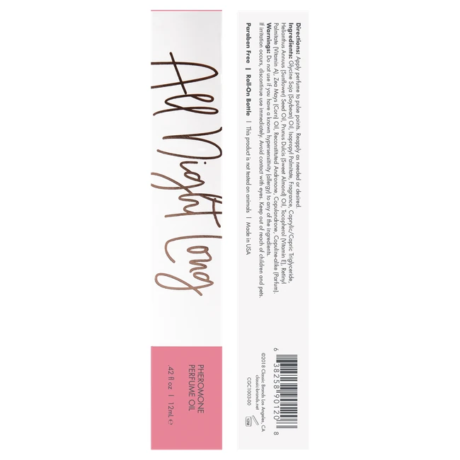 Cgc Perfume Oil W/ Pheromones All Night Long - Ingredients & Composition