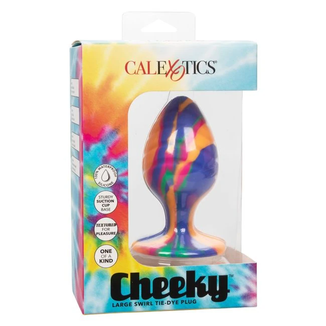 Cheeky Large Swirl Tie Dye Plug - Graduated Sizing & Dimensions