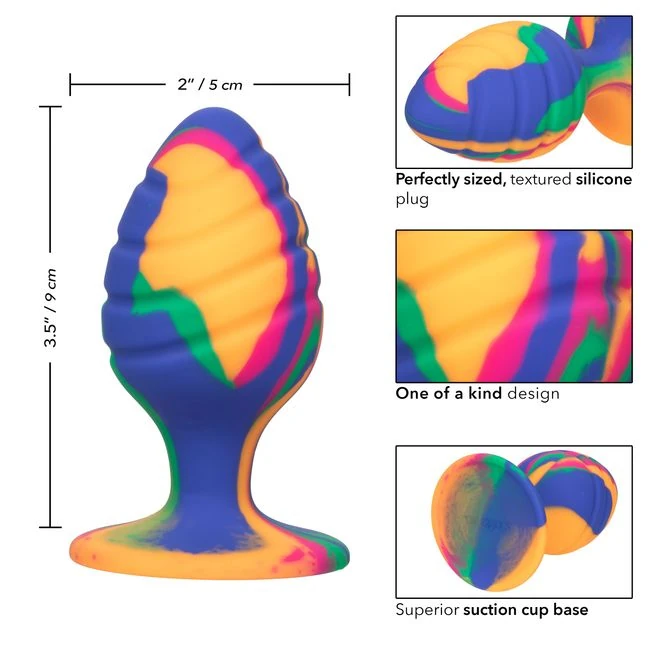 Cheeky Large Swirl Tie Dye Plug - Additional Features