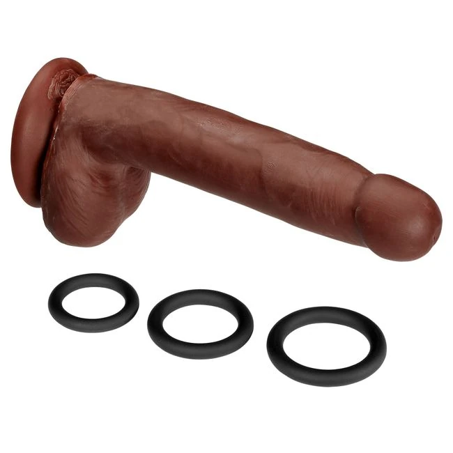 Cloud 9 Dual Density Dildo Touch 7in W/ Balls Brown - Features